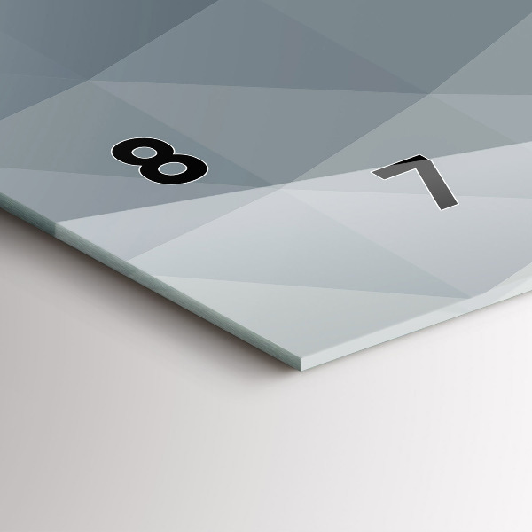 Ceas orizontale de perete din sticlă Abstracția valurilor