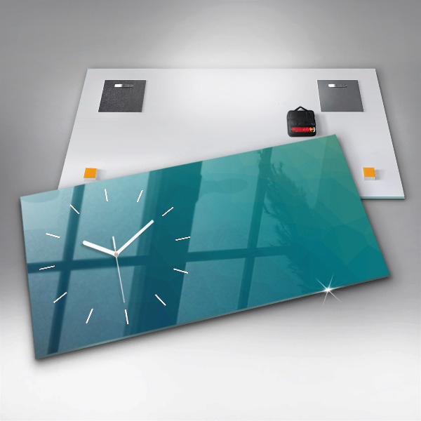 Ceas orizontale de perete din sticlă Abstracția nautică