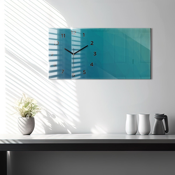Ceas orizontale de perete din sticlă Abstracția nautică