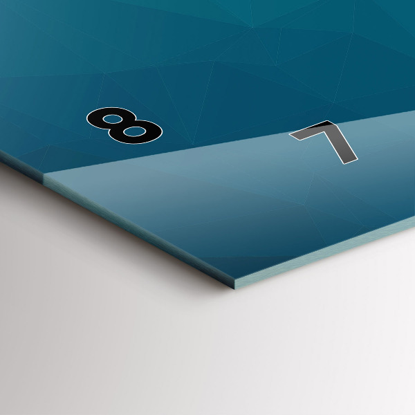 Ceas orizontale de perete din sticlă Abstracția nautică