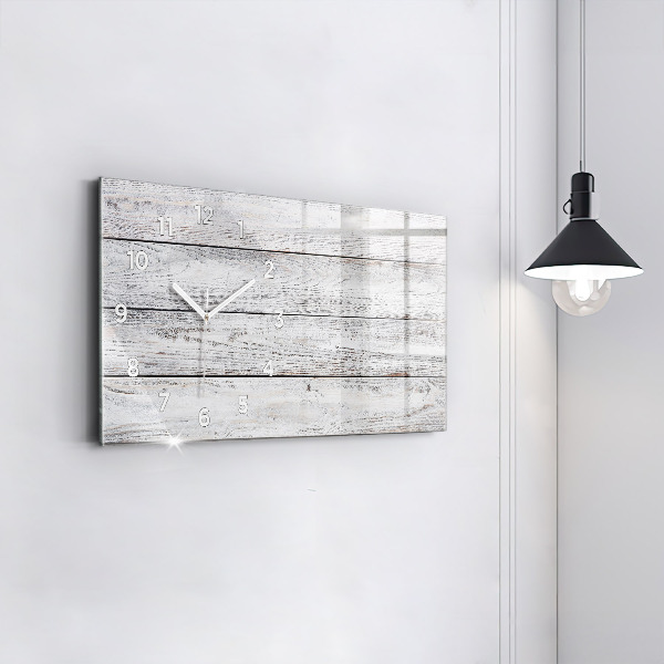 Ceas orizontale de perete din sticlă Scânduri vopsite