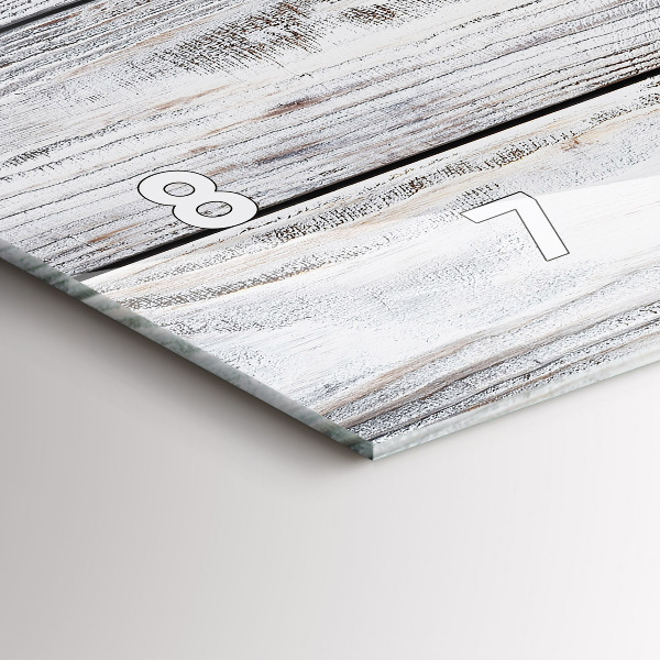 Ceas orizontale de perete din sticlă Scânduri vopsite