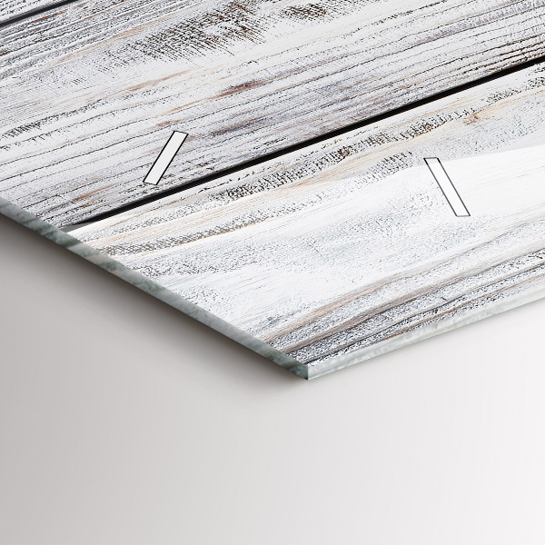 Ceas orizontale de perete din sticlă Scânduri vopsite