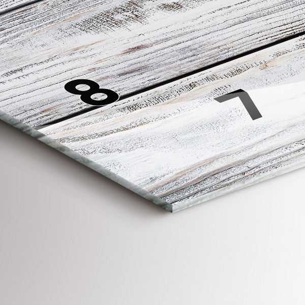 Ceas orizontale de perete din sticlă Scânduri vopsite