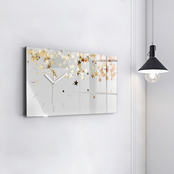 Ceas orizontale de perete din sticlă Stele