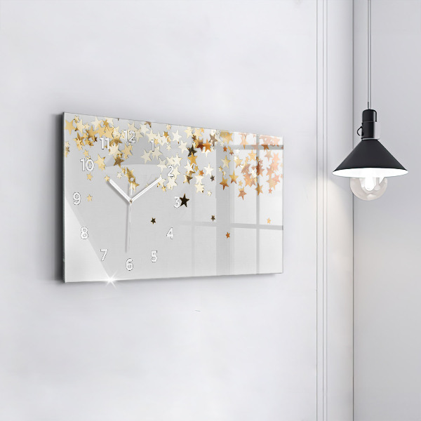 Ceas orizontale de perete din sticlă Stele
