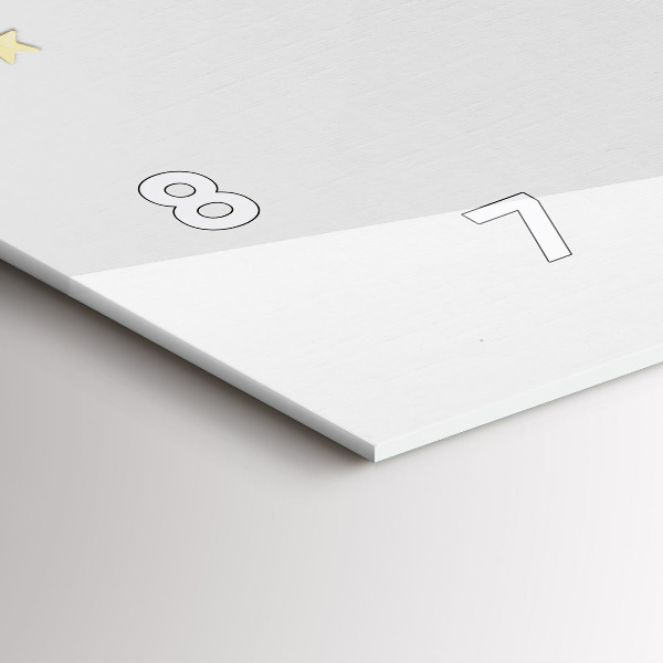 Ceas orizontale de perete din sticlă Stele