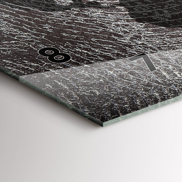 Ceas orizontale de perete din sticlă Harta lumii concrete