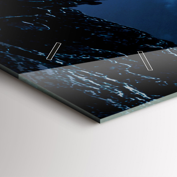 Ceas orizontale de perete din sticlă Galaxie mare