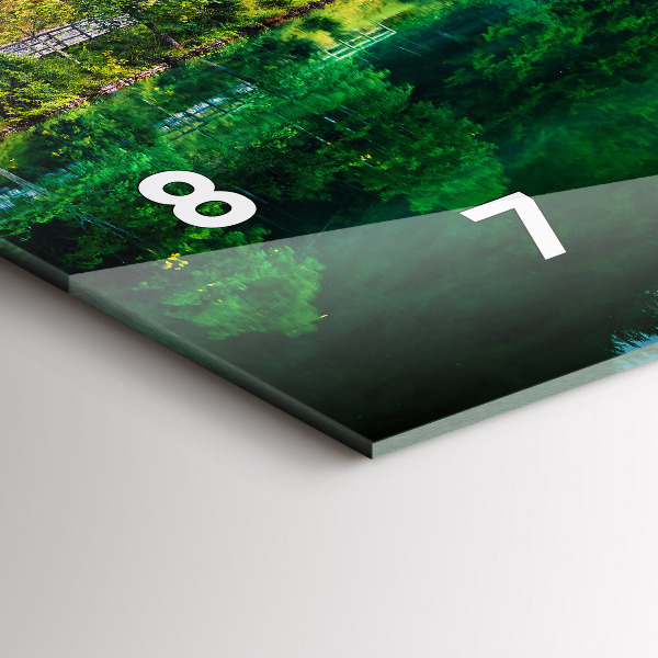 Ceas orizontale de perete din sticlă Peisajul lacului