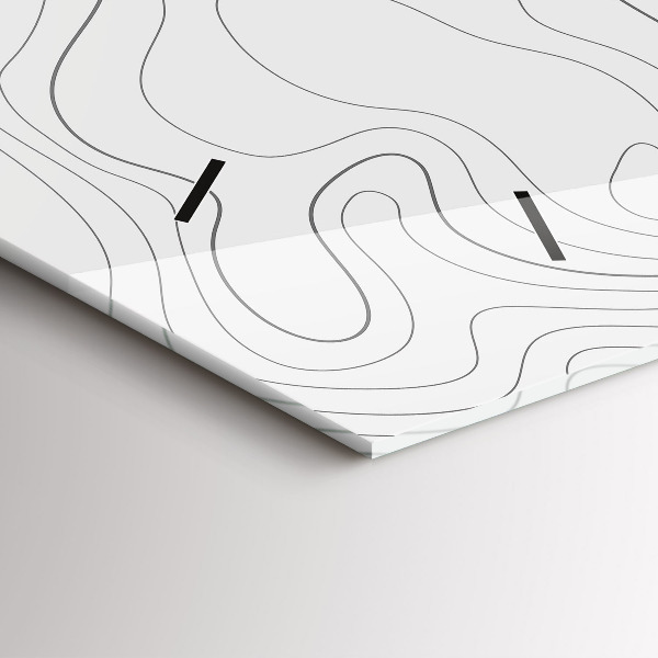 Ceas orizontale de perete din sticlă Pete de abstracție