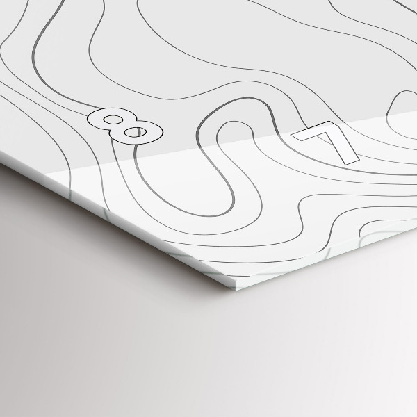 Ceas orizontale de perete din sticlă Pete de abstracție