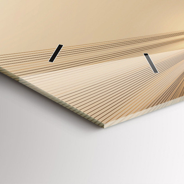 Ceas orizontale de perete din sticlă Lumină abstractă