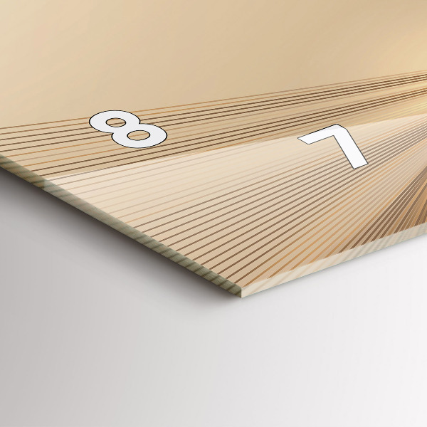 Ceas orizontale de perete din sticlă Lumină abstractă