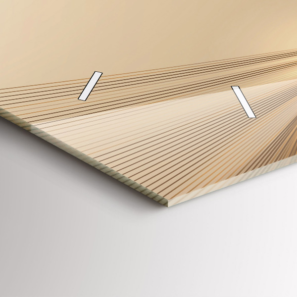 Ceas orizontale de perete din sticlă Lumină abstractă