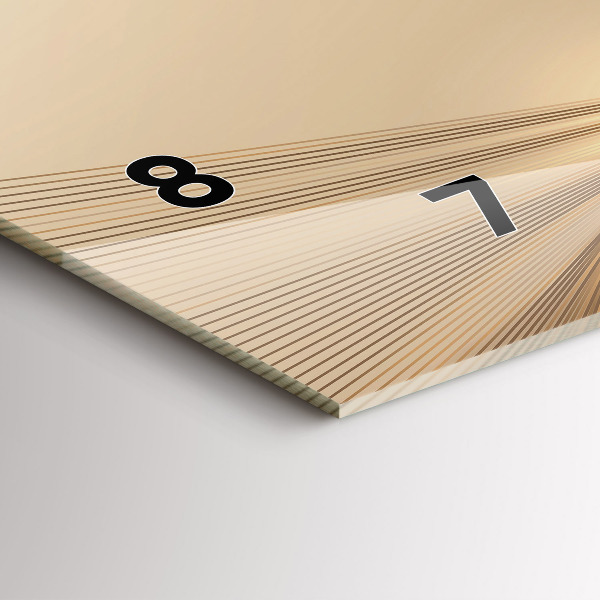 Ceas orizontale de perete din sticlă Lumină abstractă