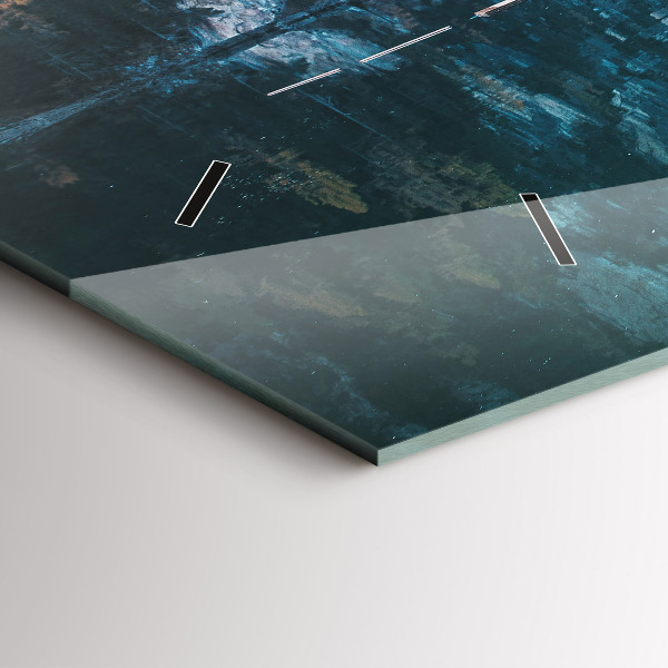 Ceas orizontale de perete din sticlă Barci pe lac