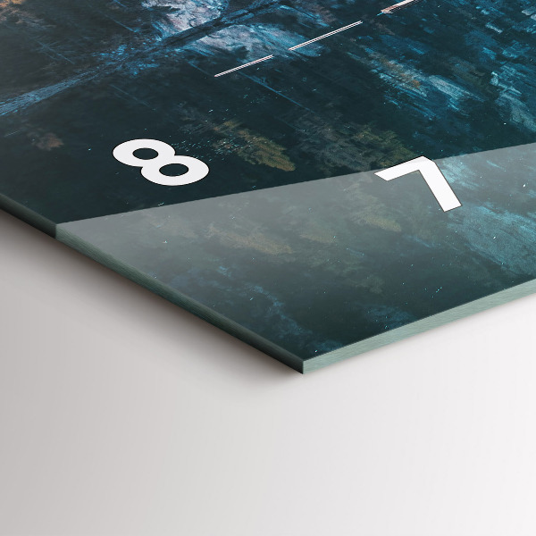 Ceas orizontale de perete din sticlă Barci pe lac