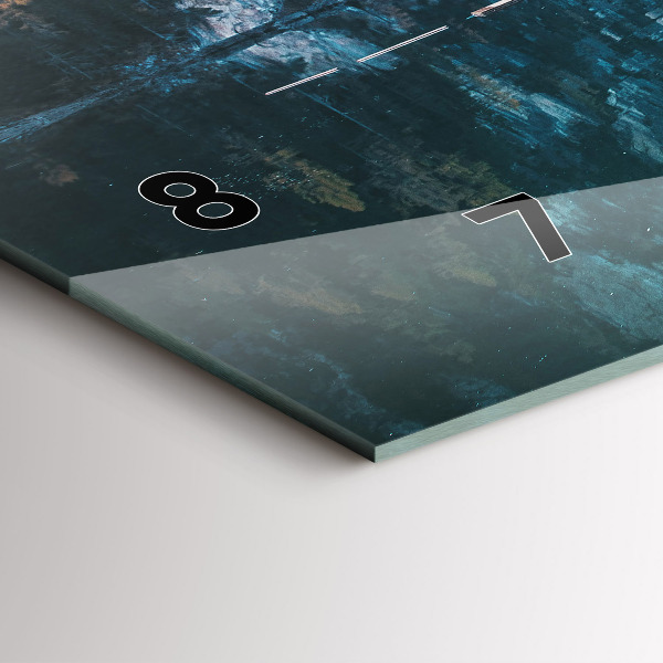 Ceas orizontale de perete din sticlă Barci pe lac