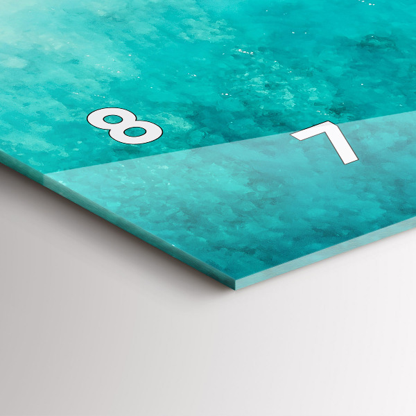 Ceas orizontale de perete din sticlă Plaja cu nisip de mare