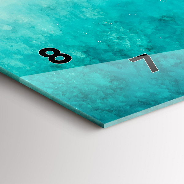 Ceas orizontale de perete din sticlă Plaja cu nisip de mare