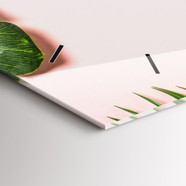 Ceas orizontale de perete din sticlă Dispoziție de vară