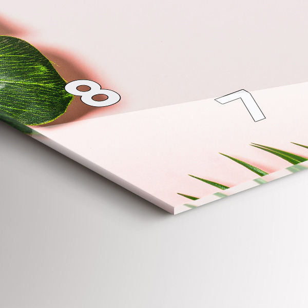 Ceas orizontale de perete din sticlă Dispoziție de vară