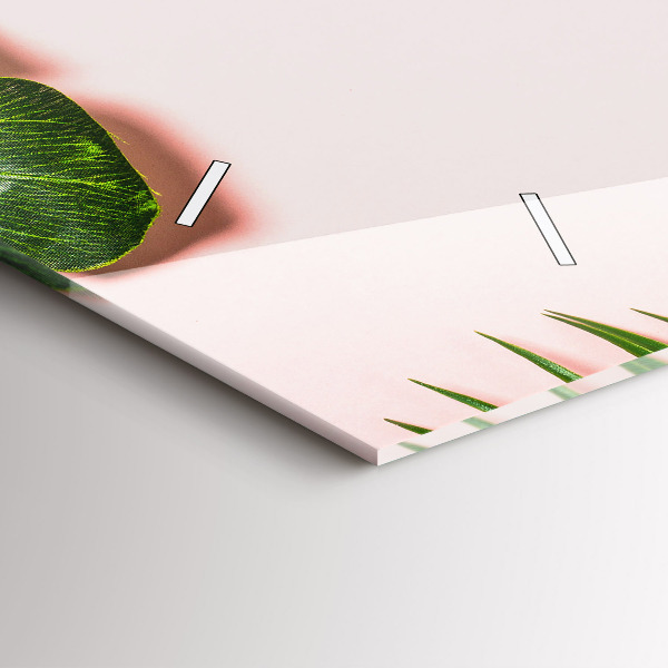 Ceas orizontale de perete din sticlă Dispoziție de vară