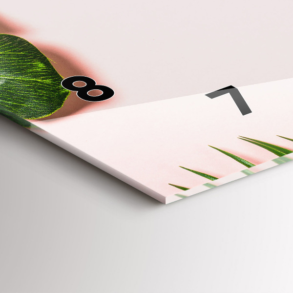 Ceas orizontale de perete din sticlă Dispoziție de vară