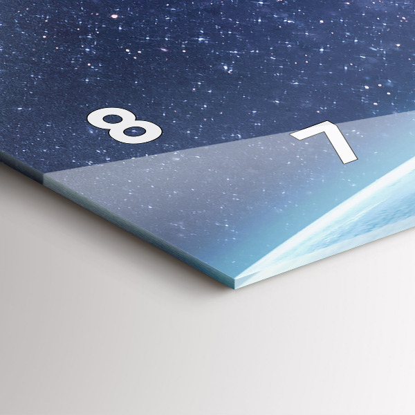 Ceas orizontale de perete din sticlă Astronaut