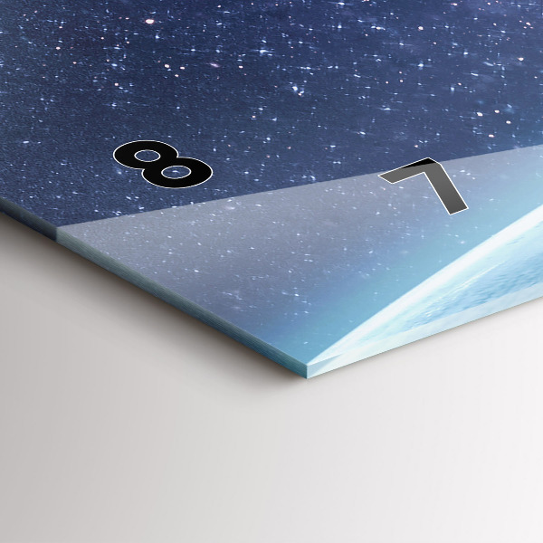 Ceas orizontale de perete din sticlă Astronaut