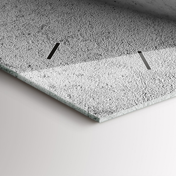 Ceas orizontale de perete din sticlă Triunghiuri abstracte