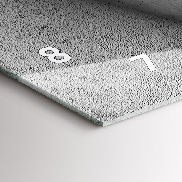 Ceas orizontale de perete din sticlă Triunghiuri abstracte