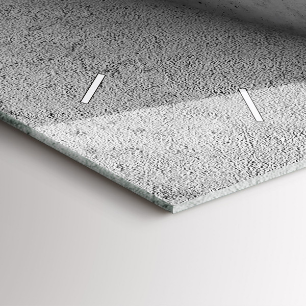 Ceas orizontale de perete din sticlă Triunghiuri abstracte