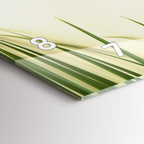 Ceas orizontale de perete din sticlă Monstera pleacă