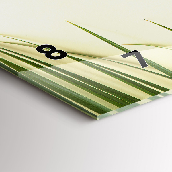 Ceas orizontale de perete din sticlă Monstera pleacă