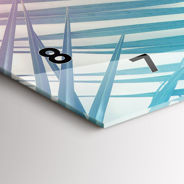 Ceas orizontale de perete din sticlă Palmier tropical