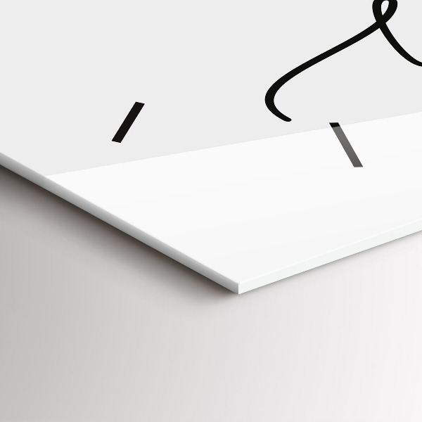 Ceas orizontale de perete din sticlă Inscripția fii tu însuți