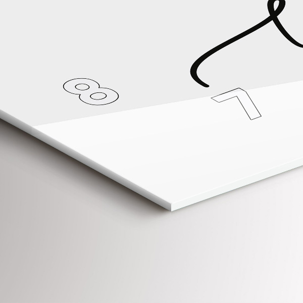 Ceas orizontale de perete din sticlă Inscripția fii tu însuți