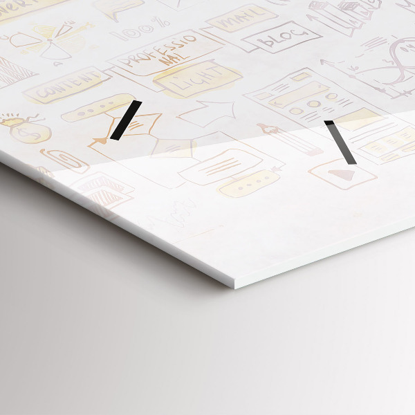 Ceas orizontale de perete din sticlă Abstracția creierului