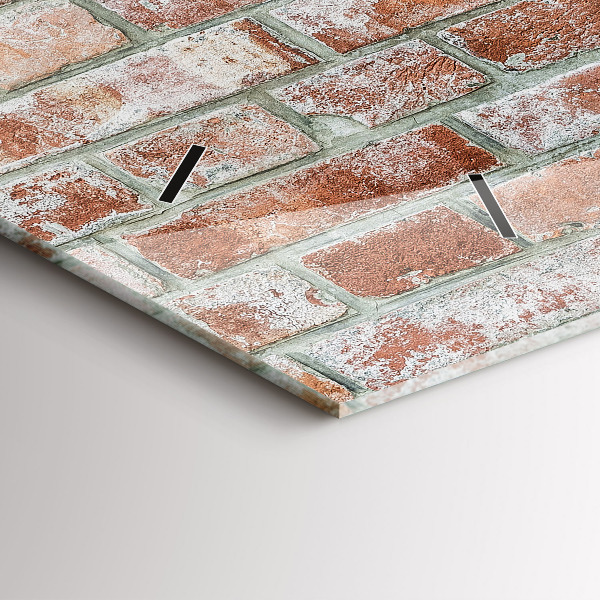 Ceas orizontale de perete din sticlă Zid de cărămidă