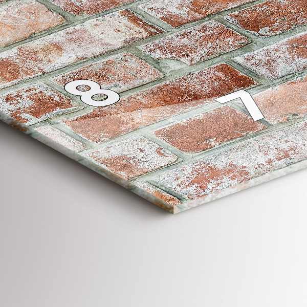 Ceas orizontale de perete din sticlă Zid de cărămidă