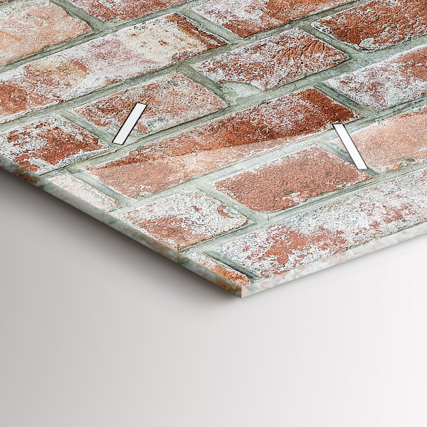 Ceas orizontale de perete din sticlă Zid de cărămidă