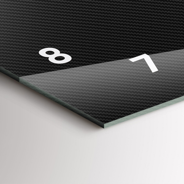 Ceas orizontale de perete din sticlă Abstracție întunecată