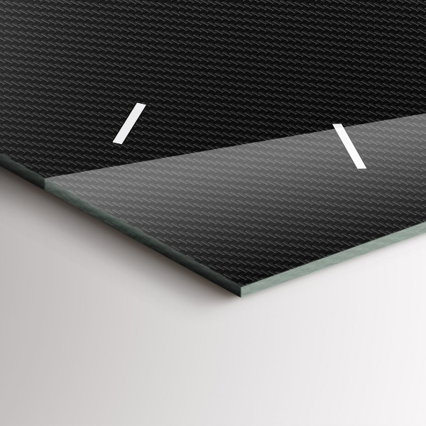 Ceas orizontale de perete din sticlă Abstracție întunecată