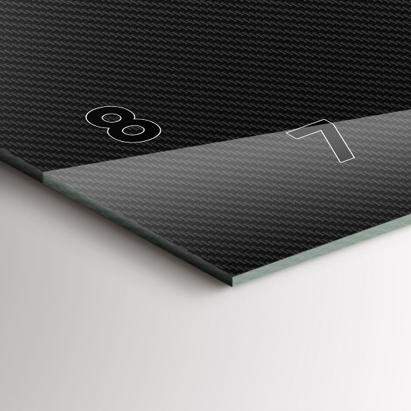 Ceas orizontale de perete din sticlă Abstracție întunecată