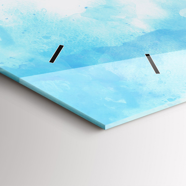 Ceas orizontale de perete din sticlă Pete pictate