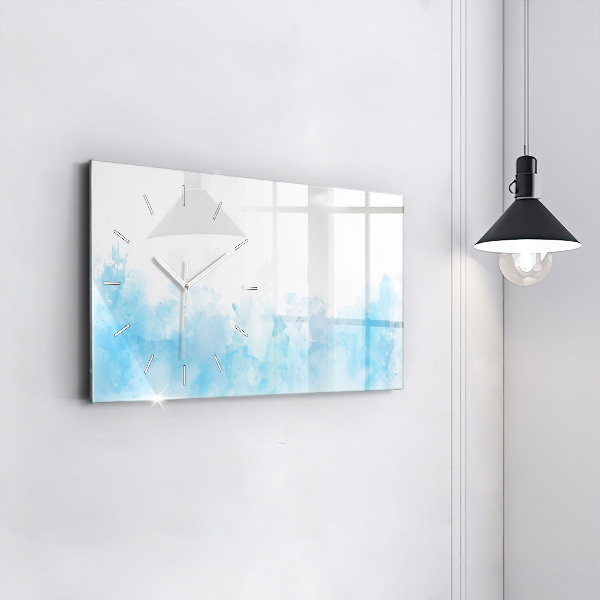 Ceas orizontale de perete din sticlă Pete pictate