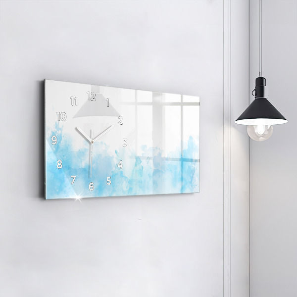 Ceas orizontale de perete din sticlă Pete pictate