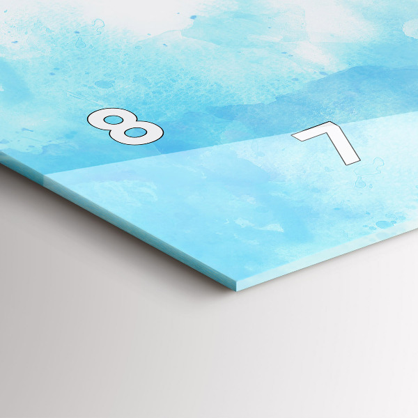 Ceas orizontale de perete din sticlă Pete pictate